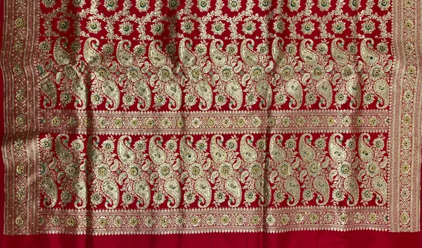 Humairah_Presents_Red_Satin_Silk_Floral_Mina_Zari_Jaal_Low_Stone_Work_Saree_with_Paisley_Floral_Pallu_and_Red_Blouse