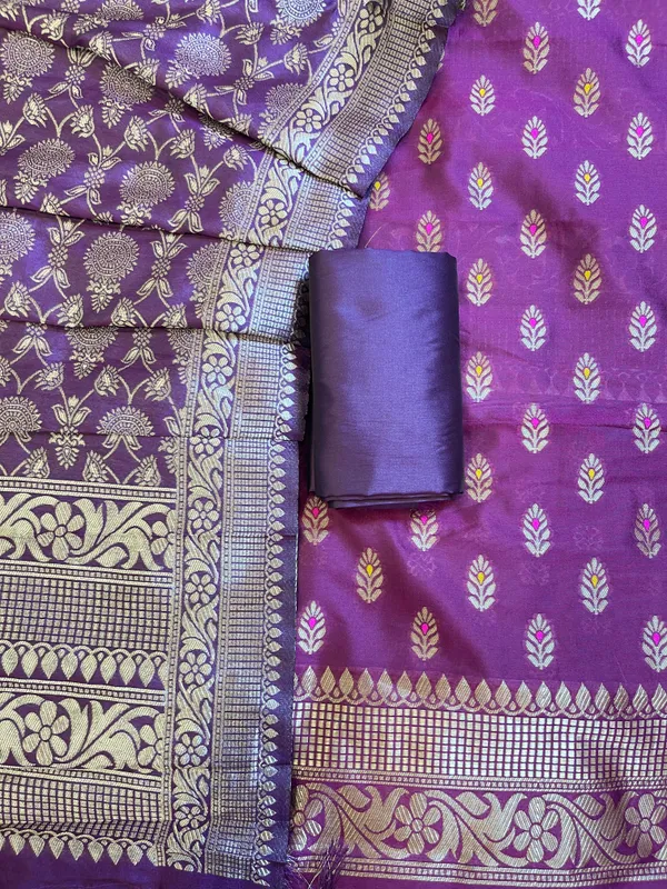 Purple_Butter_Silk_Zari_Mina_Booti_Banarasi_3_pcs_Suit_Set_600SKL_BS8