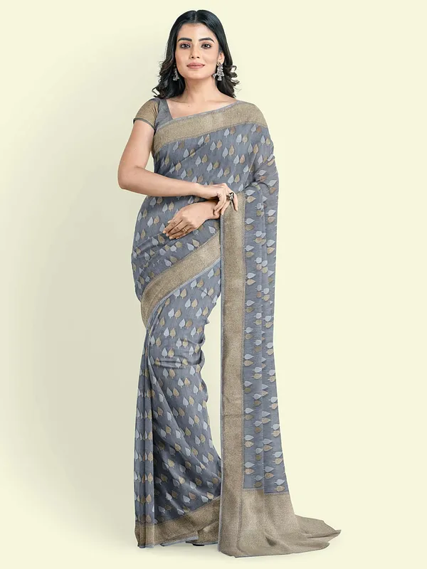 Black_Cotton_Blend_Banarasi_Sarees_For_Women_GEASF_700