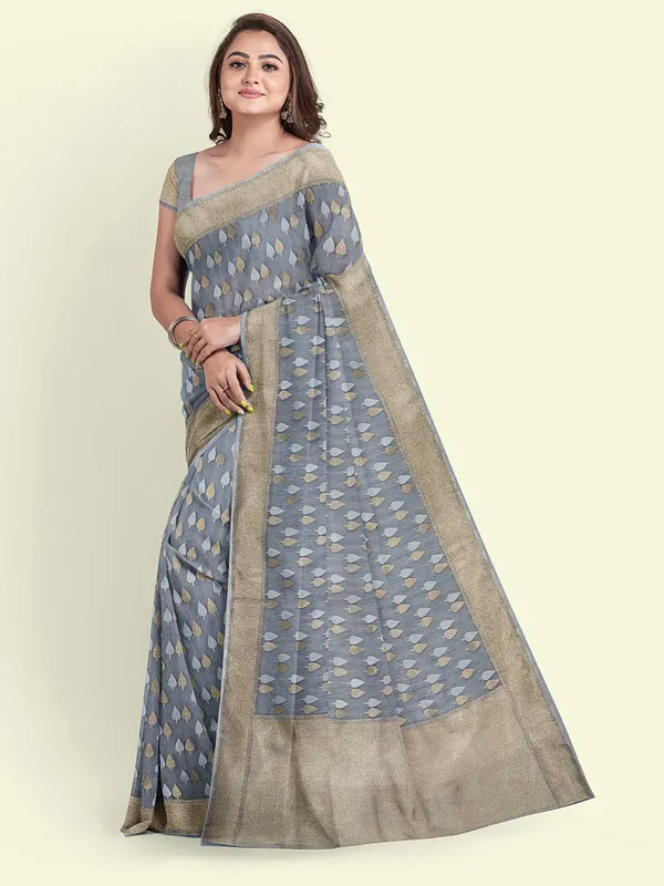 Black_Cotton_Blend_Banarasi_Sarees_For_Women_GEASF_700
