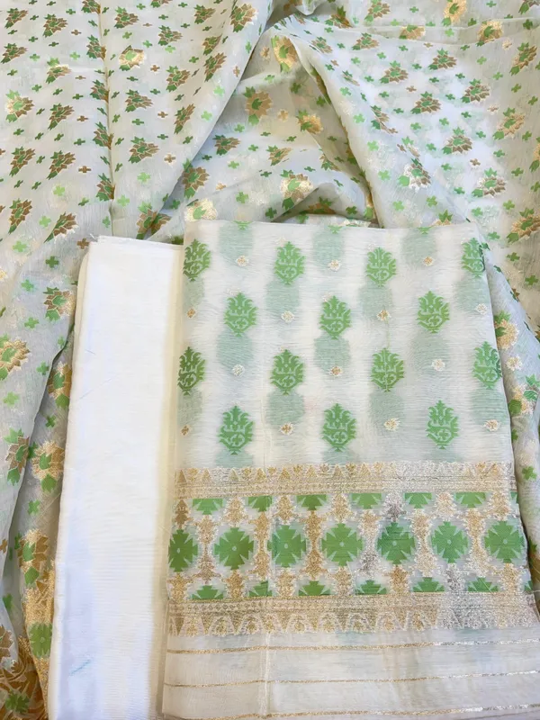 White_Pure_Cotton_Dyable_Floral_Green_Minakari_Zari_Booti_Banarasi_Suit_160AJ_PCTN13