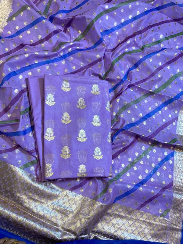 Light_Purple_Pure_Mercerised_Silk_Banarasi_3_pcs_Suit_Set_with_Stripe_Rangkaat_Dupatta_1250SKL_MS6