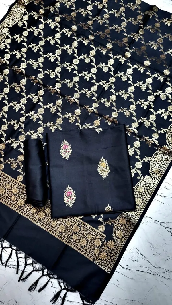 Black_Katan_Silk_Floral_Mina_Zari_Booti_Banarasi_Suit_with_Zari_Jaal_Dupatta_750SKL_KSM2