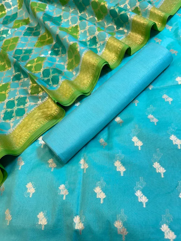 Seagreen_Pure_Cotton_Lorex_weave_Dual_Zari_Booti_Banarasi_Suit_1300IM_PCL18