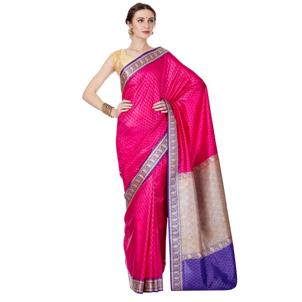 Humairah_Presents_Pink_Satin_Silk_Saree_With_Blouse_Piece(JA1)
