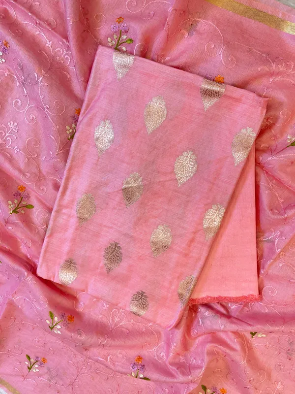 Peach_Cotton_Dyable_Floral_Zari_Booti_with_Embroidery_Resham_Dupatta_Banarasi_Suit_125IM_DCS23
