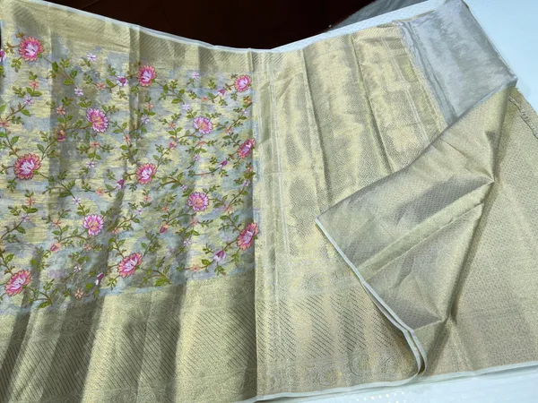 Off_white_Tissue_Silk_Floral_Embroidery_Reham_Jaal_with_Skirt_Border_Banarasi_Saree_MS_TS31