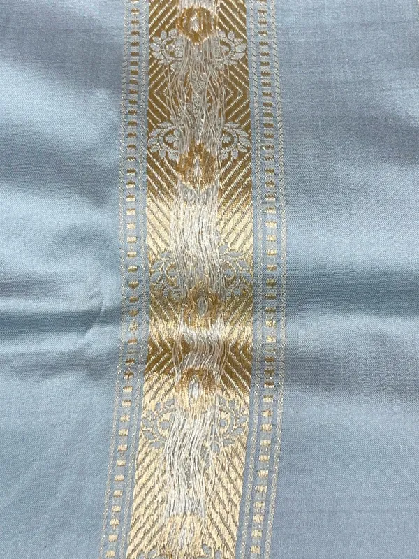 Pure_Handloom_Grey_Katan_Silk_Silver_Zari_Booti_Kadhwa_Banarasi_3_pcs_Suit_Set_14000PR_KS1