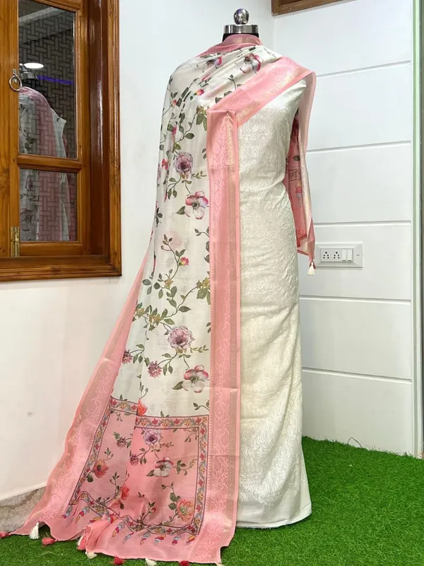 Cotton_Dyable_Embroidery_Suit_With_Contrast_Digital_Print_Peach_Dupatta_Banarasi_Suit_Set_Skl_Cd6