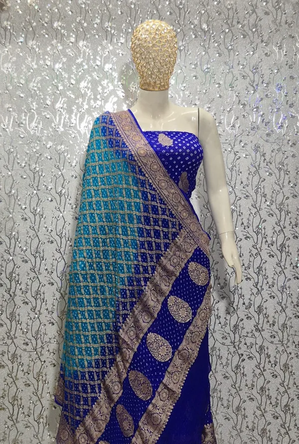 Pure_Handloom_Royal_Blue_Khaddi_Georgette_Banarasi_Suit_with_Contrast_Bandhani_Dupatta_78SKL_KG3
