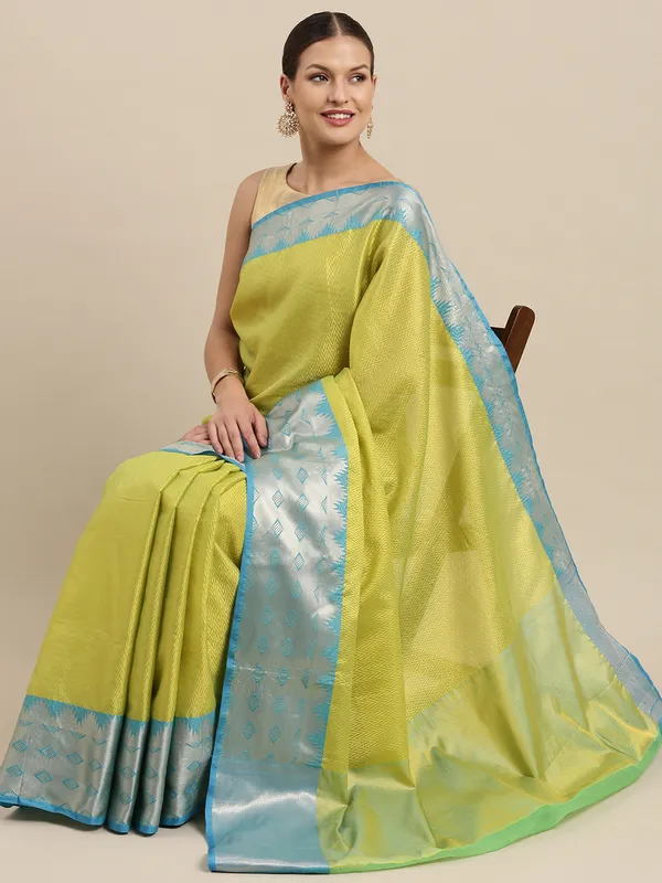 Yellow_Art_Silk/Tanchoi_Banarasi_Sarees_For_Women_GEBC12