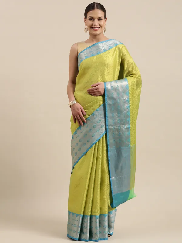 Yellow_Art_Silk/Tanchoi_Banarasi_Sarees_For_Women_GEBC12