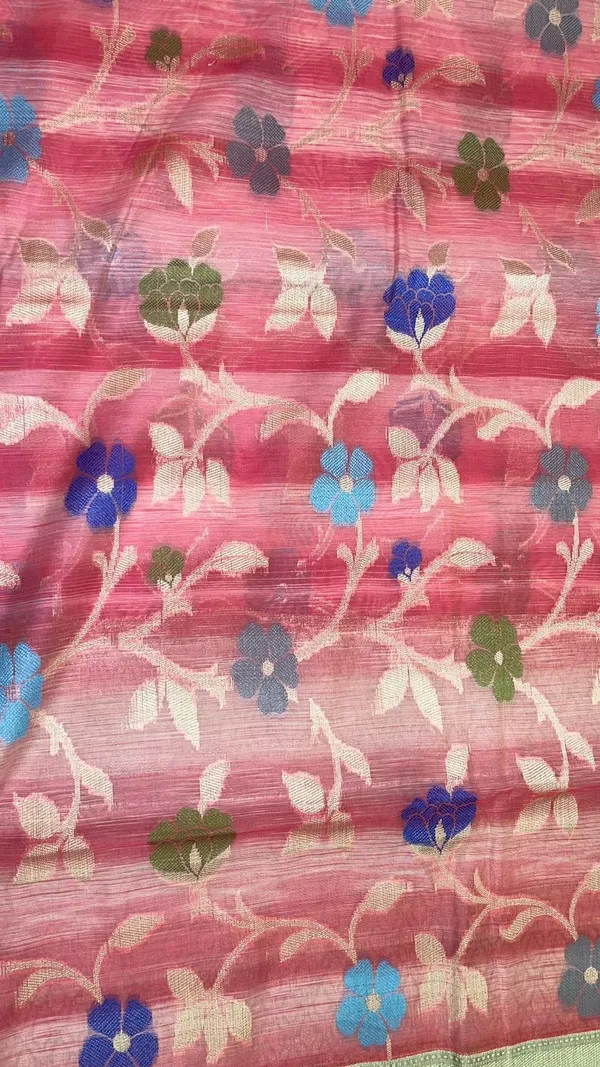 Pink_Matka_Silk/Silk_Blend_Banarasi_Sarees_For_Women_GEMTKSLK_195_P