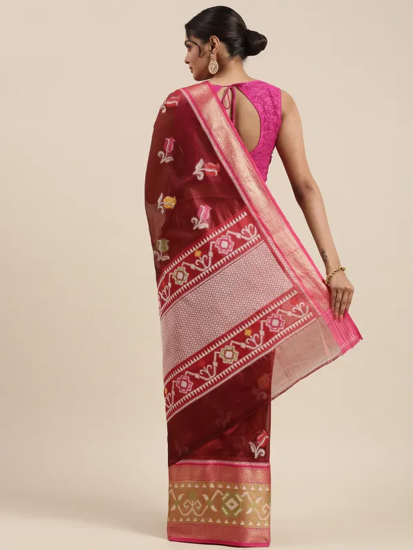 Maroon_Art_Silk_Banarasi_Sarees_For_Women_GEASF_34