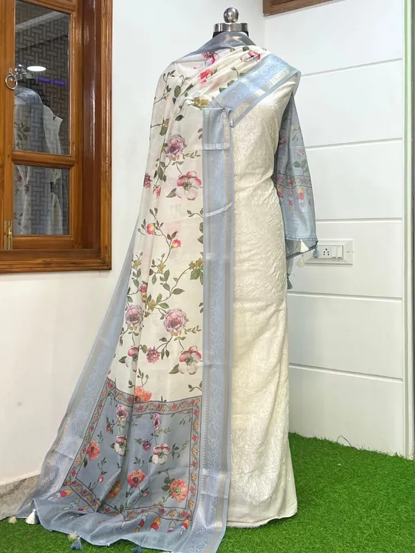 Cotton_Dyable_Embroidery_Suit_With_Contrast_Digital_Print_Grey_Dupatta_Banarasi_Suit_Set_Skl_Cd9