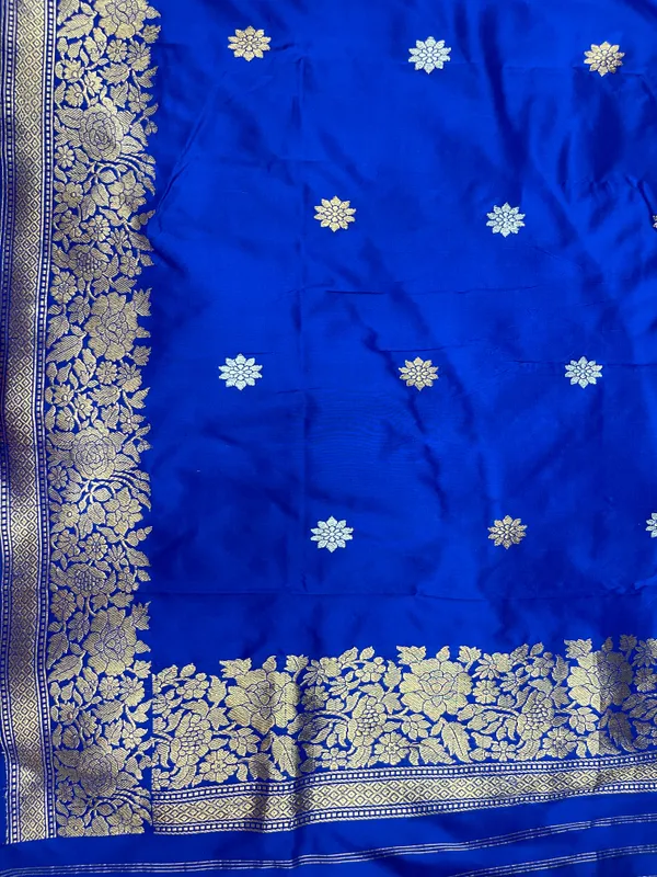 Pure_Handloom_Blue_Katan_Silk_Gold_and_Silver_Zari_Aada_Stripe_Kadhwa_Banarasi_3_pcs_Suit_Set_14000PR_KS11