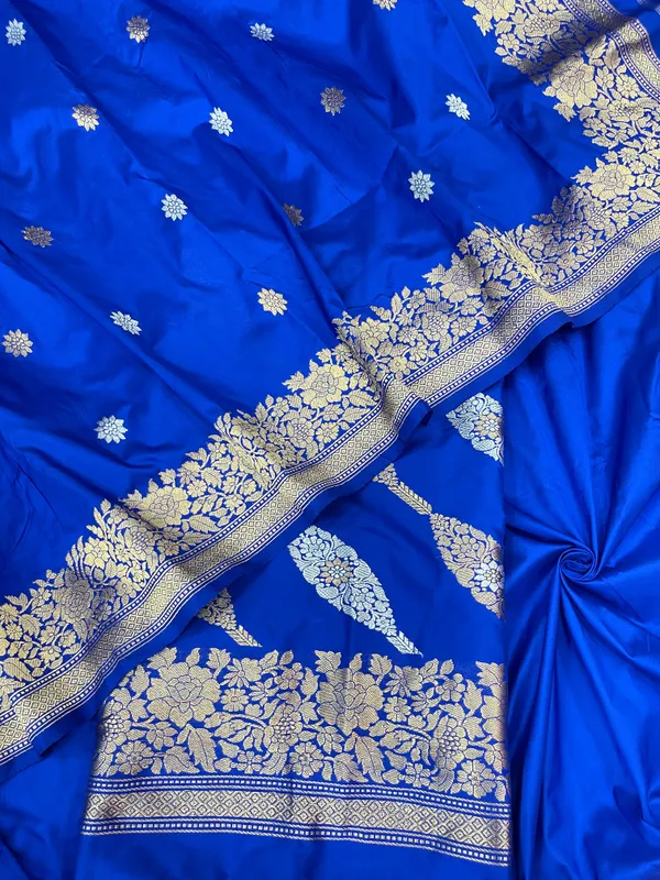 Pure_Handloom_Blue_Katan_Silk_Gold_and_Silver_Zari_Aada_Stripe_Kadhwa_Banarasi_3_pcs_Suit_Set_14000PR_KS11