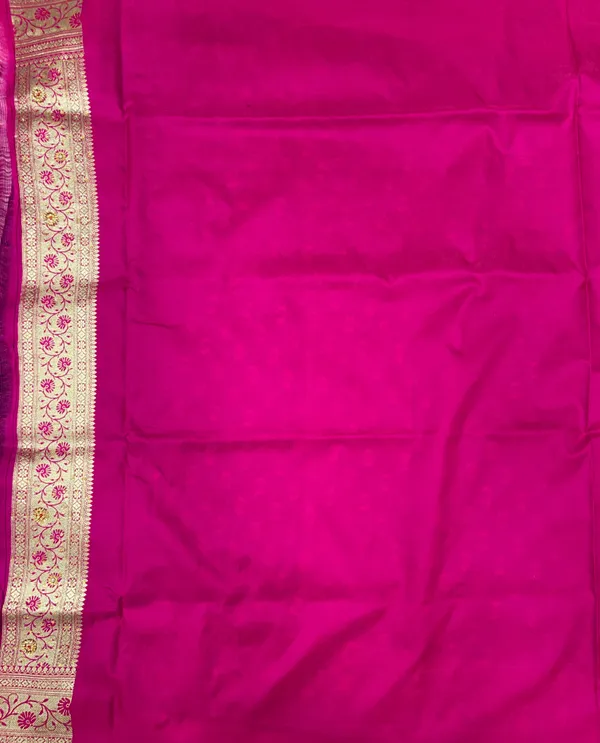 Humairah_Presents_Navy_Blue_Satin_Silk_Floral_Zari_Booti_Low_Stone_Work_Banarasi_Saree_with_Contrast_Purple_Pallu_and_Purple_Blouse
