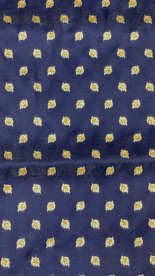 Humairah_Presents_Navy_Blue_Satin_Silk_Floral_Zari_Booti_Low_Stone_Work_Banarasi_Saree_with_Contrast_Purple_Pallu_and_Purple_Blouse