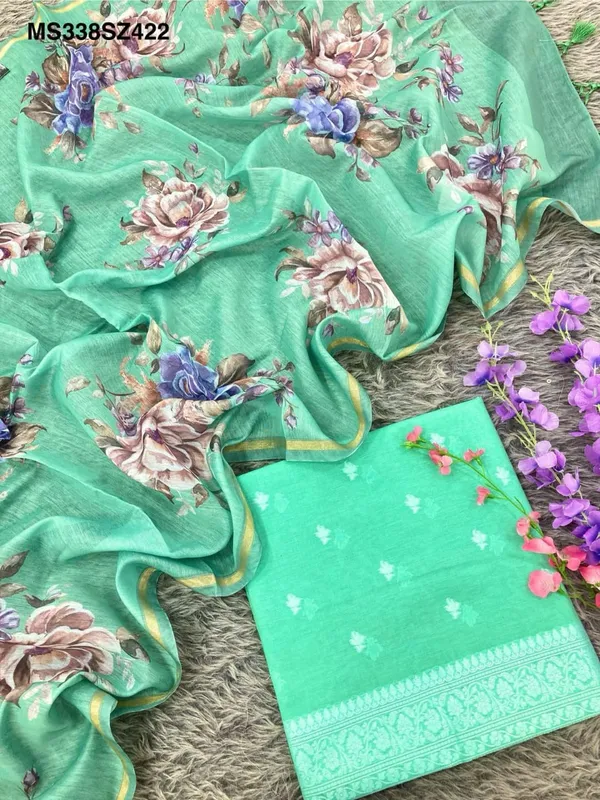 Seagreen_Mercerise_Chanderi_Resham_Booti_Banarsi_Suit_with_Floral_Digital_Print_Dupatta_1100SKL_CM2