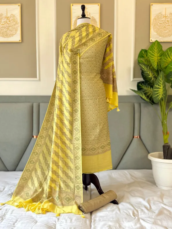 Lemon_Yellow_Spun_Cotton_Tanchui_Banarasi_Suit_With_Aada_Jaal_Dupatta_150Pnj_Sc3