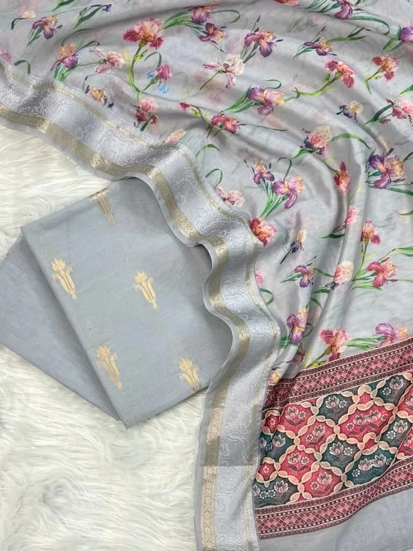 Grey_Pure_Mercerised_Zari_Booti_with_Digital_Print_Dupatta_Banarasi_Suit_1100SKL_PMD6