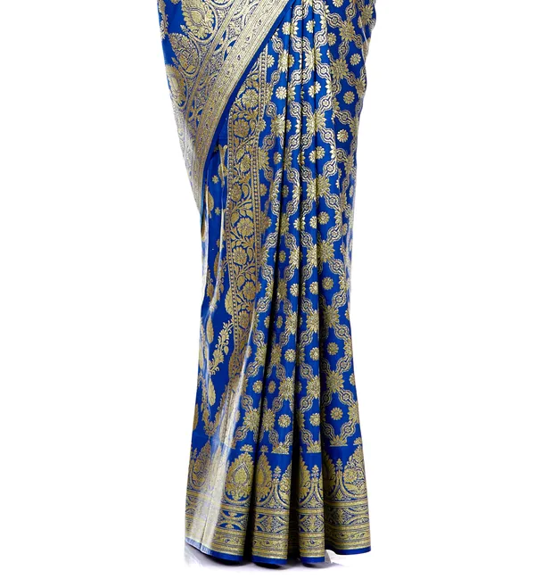 Humairah_Presents_Blue_Satin_Silk_Saree_With_Blouse_Piece(JA36)
