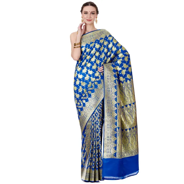 Humairah_Presents_Blue_Satin_Silk_Saree_With_Blouse_Piece(JA36)