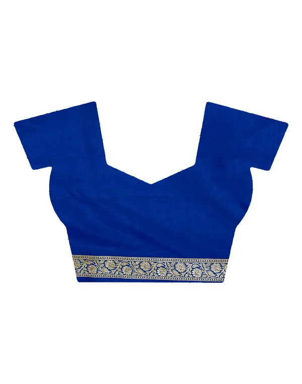 Humairah_Presents_Blue_Satin_Silk_Saree_With_Blouse_Piece(JA36)