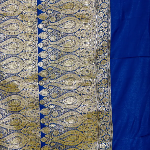 Humairah_Presents_Blue_Satin_Silk_Saree_With_Blouse_Piece(JA36)