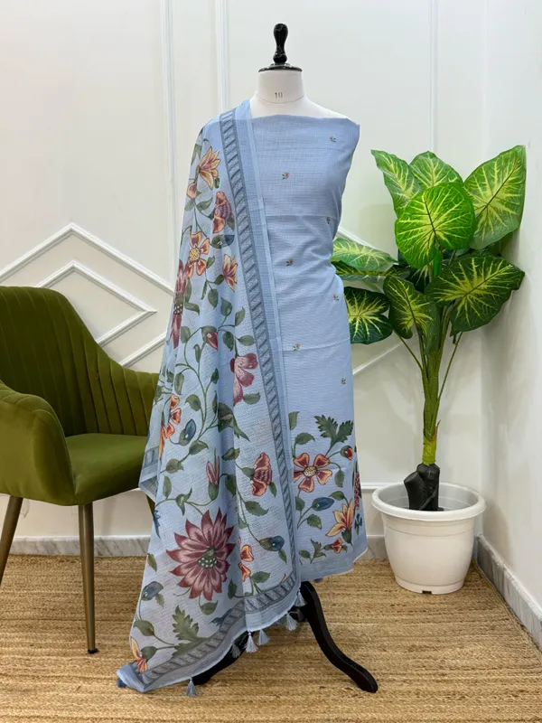 Light_Blue_Kota_check_Digital_Print_Floral_Daman_Banarasi_Suit_with_Floral_Printed_Dupatta_130PNJ_KCP5