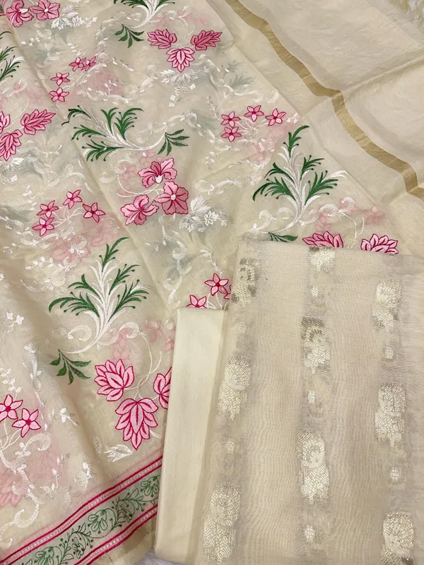 Cream_Pure_Mercerised_Resham_Mina_Embroidery_Dupatta_Banarasi_Suit_1250SKL_RM3