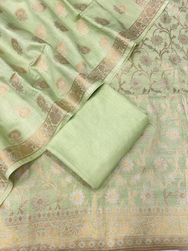 Green_Mulberry_Chiniya_Silk_With_Floral_Booti_Dupatta_Banarasi_3_Pcs_Suit_Set_SKL_MLC2