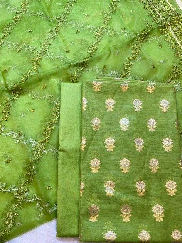 Pista_Green_Mescrize_Cotton_Banarasi_3_pcs_Suit_Set_with_Resham_Embroidery_Dupatta_1100SKL_MSK3