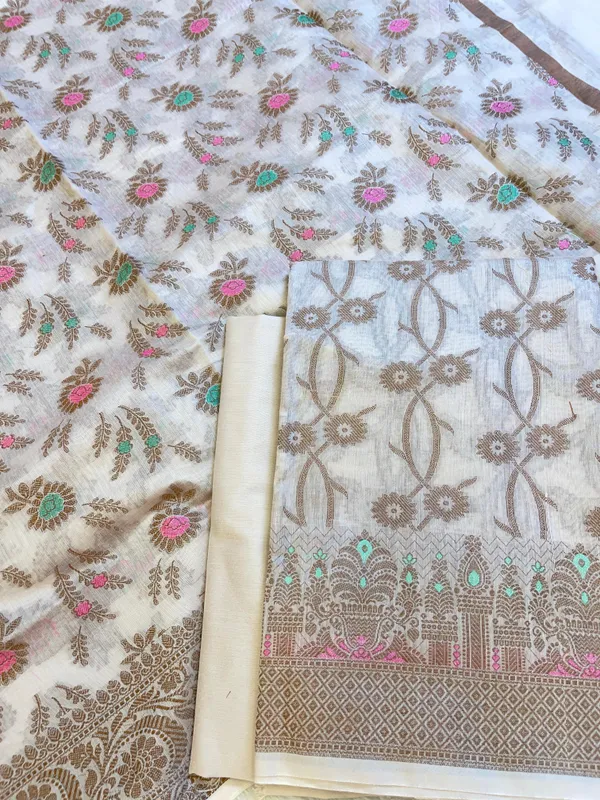 Beige_Cotton_Resham_Zari_Floral_Jaal_Banarasi_Suit_625SHL_CT1