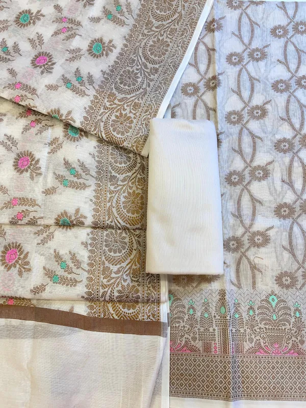 Beige_Cotton_Resham_Zari_Floral_Jaal_Banarasi_Suit_625SHL_CT1