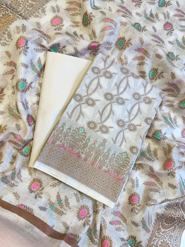 Beige_Cotton_Resham_Zari_Floral_Jaal_Banarasi_Suit_625SHL_CT1