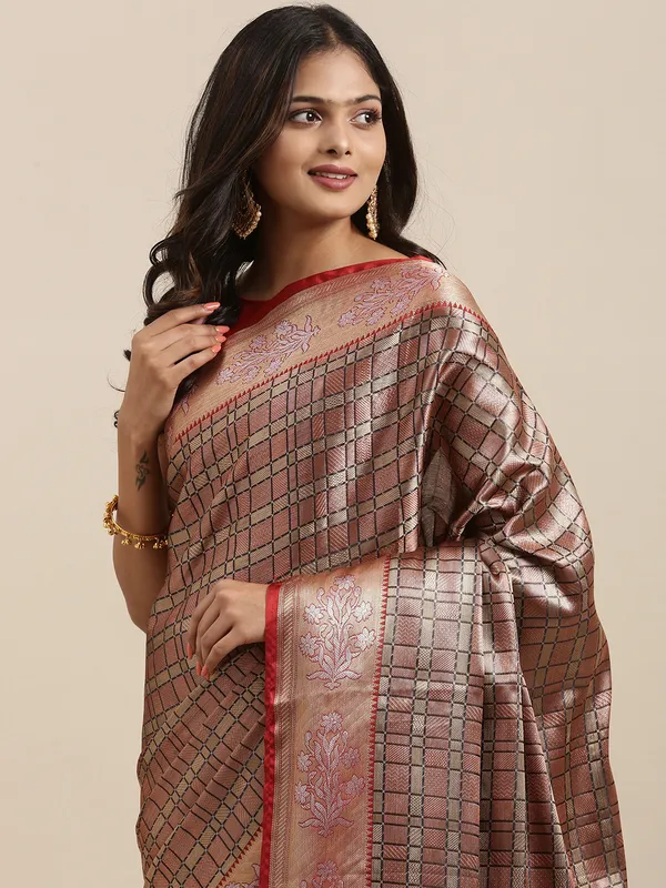 Brown_Kanchi_Silk_Banarasi_Sarees_For_Women_GEBE3