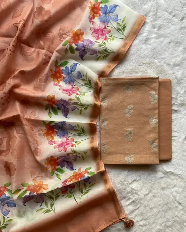 Brown_Pure_Mercerised_Zari_Booti_with_Embroidery_Tissue_Dupatta_Banarasi_Suit_Set_1000SKL_PME19