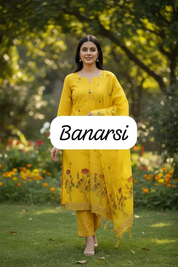 Yellow_Cotton_Silk_Jamdani_weave_Banarasi_Suit_with_Jamdani_Print_Dupatta_650SKL_JM29