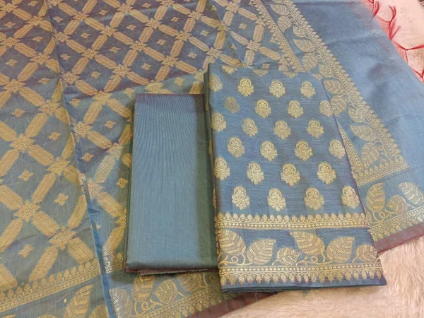 Grey_Cotton_Blend_Floral_Zari_Booti_with_Zig-Zag_Zari_Jaal_Dupatta_Banarasi_Suit_65SHL_PV5