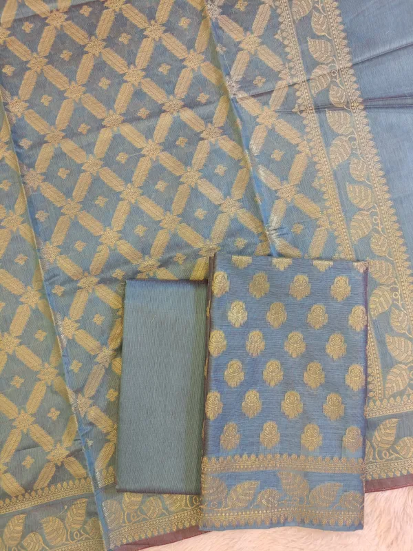 Grey_Cotton_Blend_Floral_Zari_Booti_with_Zig-Zag_Zari_Jaal_Dupatta_Banarasi_Suit_65SHL_PV5