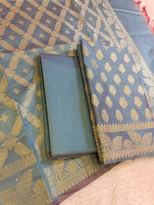 Grey_Cotton_Blend_Floral_Zari_Booti_with_Zig-Zag_Zari_Jaal_Dupatta_Banarasi_Suit_65SHL_PV5