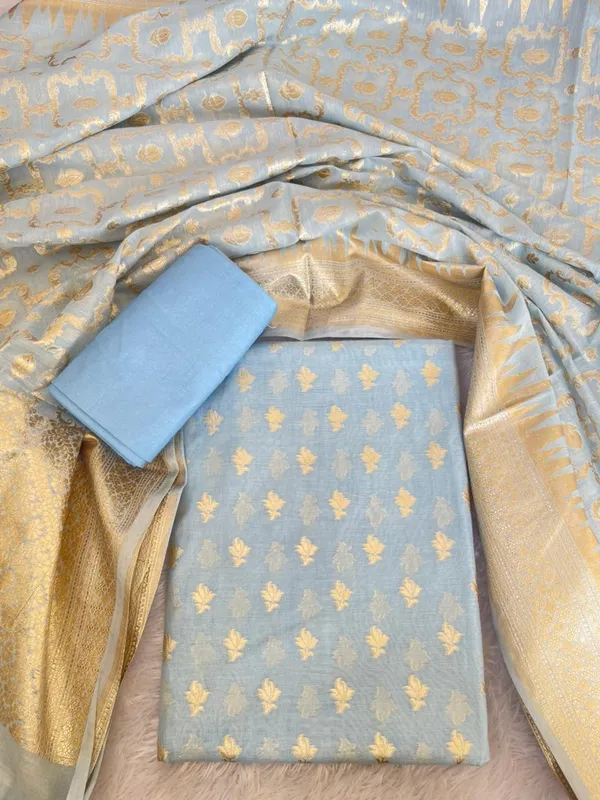 Light_Blue_Pure_Mercerise_Cotton_Lorex_weave_Floral_Zari_Booti_Banarasi_Suit_with_Zari_Jaal_Dupatta_1250DAN_LX3