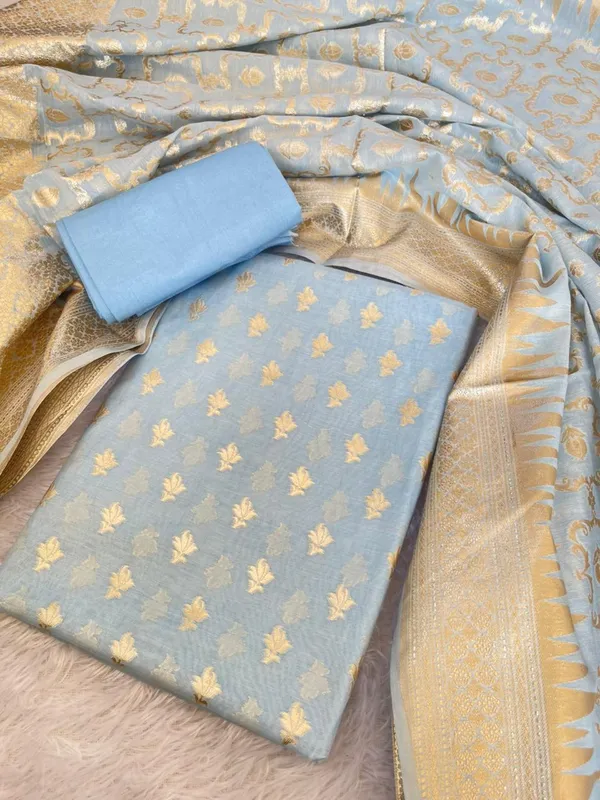Light_Blue_Pure_Mercerise_Cotton_Lorex_weave_Floral_Zari_Booti_Banarasi_Suit_with_Zari_Jaal_Dupatta_1250DAN_LX3