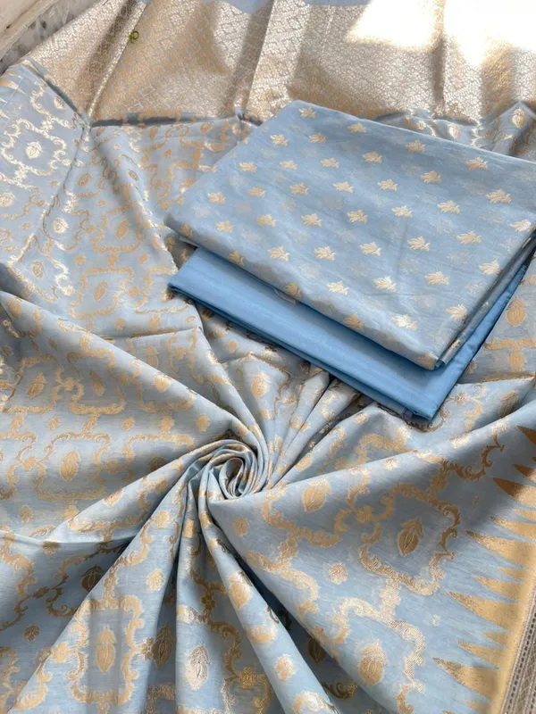 Light_Blue_Pure_Mercerise_Cotton_Lorex_weave_Floral_Zari_Booti_Banarasi_Suit_with_Zari_Jaal_Dupatta_1250DAN_LX3
