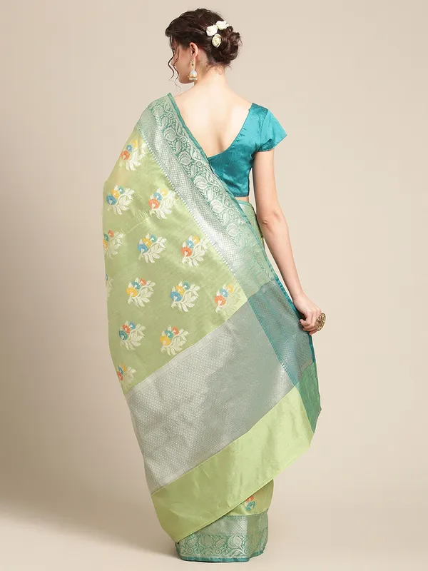 Green_Mulberry_Silk/Silk_Blend_Banarasi_Sarees_For_Women_GEMELBRSLK_38