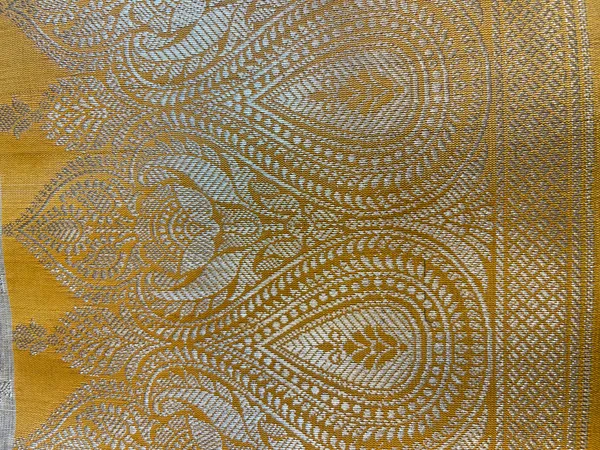 Beige_Art_Silk_Floral_Zari_Booti_Contrast_Banarasi_Suit_with_Mustard_Yellow_Dupatta_625AJ_TPT57