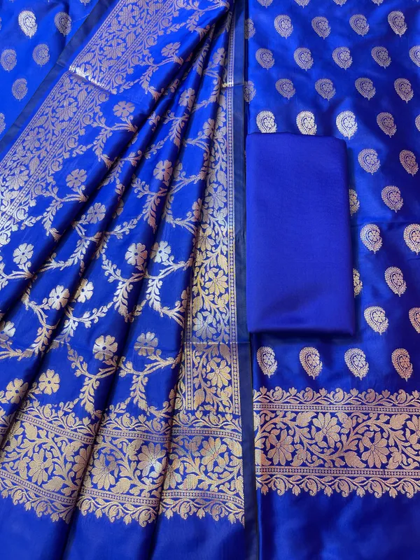 Blue_Semi_Silk_Floral_Zari_Booti_Banarasi_3_pcs_Suit_Set_900AJ_SK22