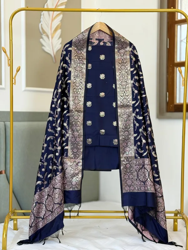 Navy_Blue_Katan_Silk_Alfi_Zari_Booti_Banarasi_Suit_With_Floral_Jaal_Dupatta_150PNJ_SA8